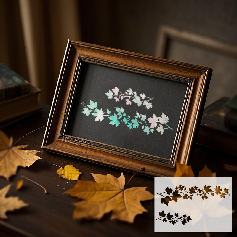 YOMDID 1pc Leaf Pattern PET Pa - Art Craft With Leaves 评论和价格