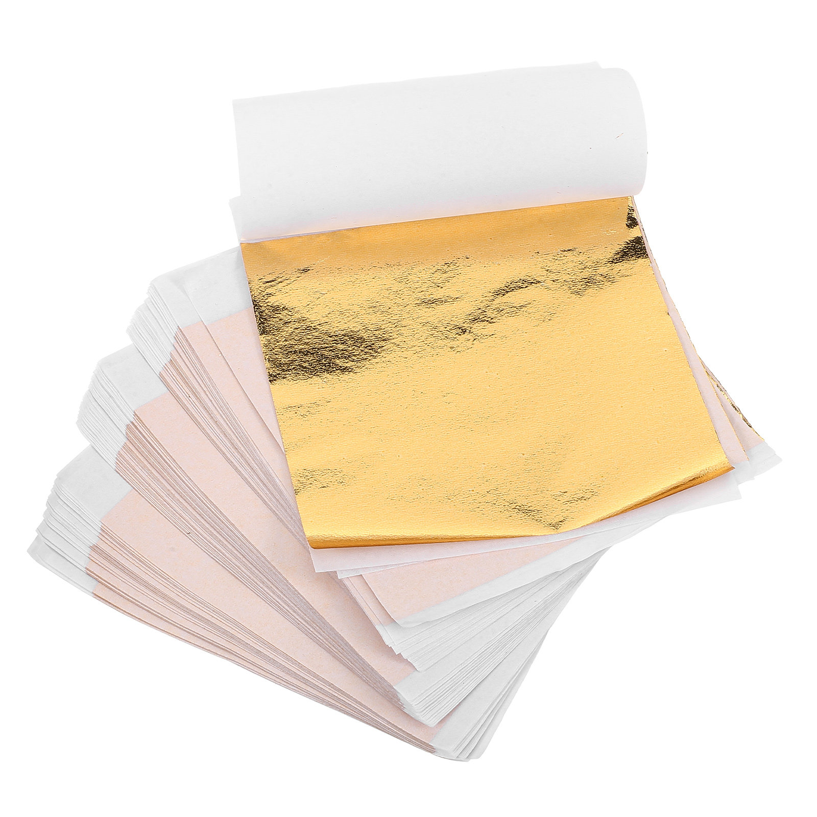 100Sheets Gold Foil Sheets Ver - Art Craft With Leaves 评论和价格