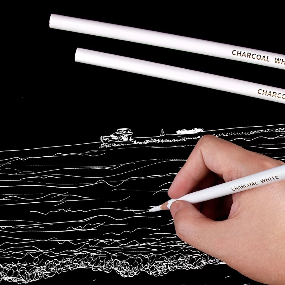 6Pcs/set White Charcoal Pencil - Sketching Charcoal Set 评论和价格