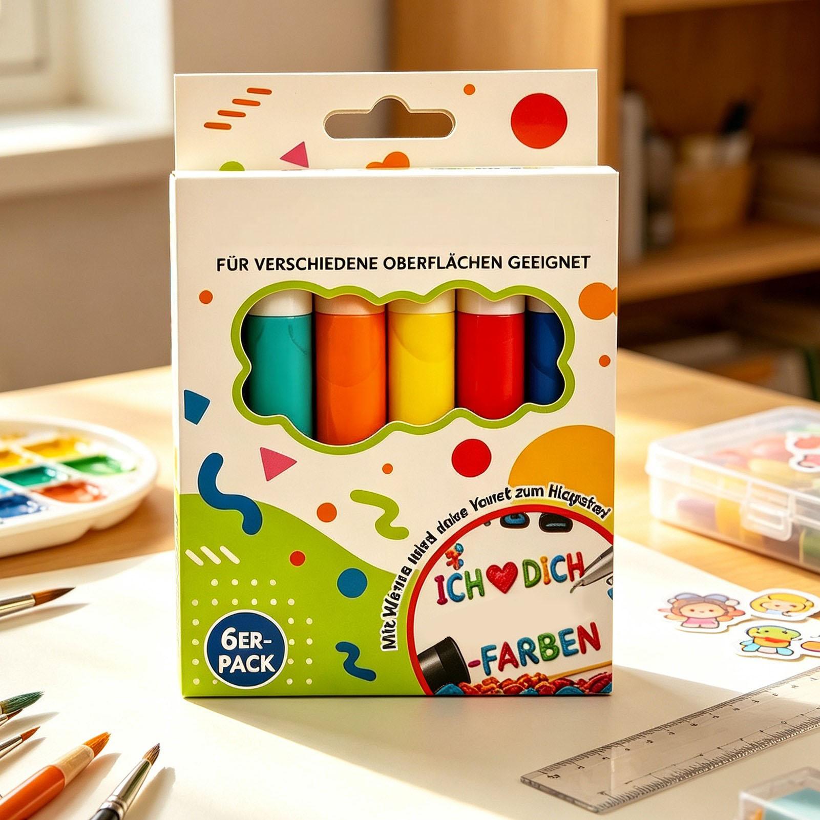 Bubble Pen 6/12 Piece Art Draw - Art And Craft With Paint 评论和价格