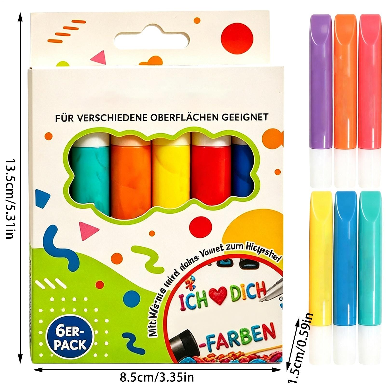 Bubble Pen 6/12 Piece Art Draw - Art And Craft With Paint 评论和价格