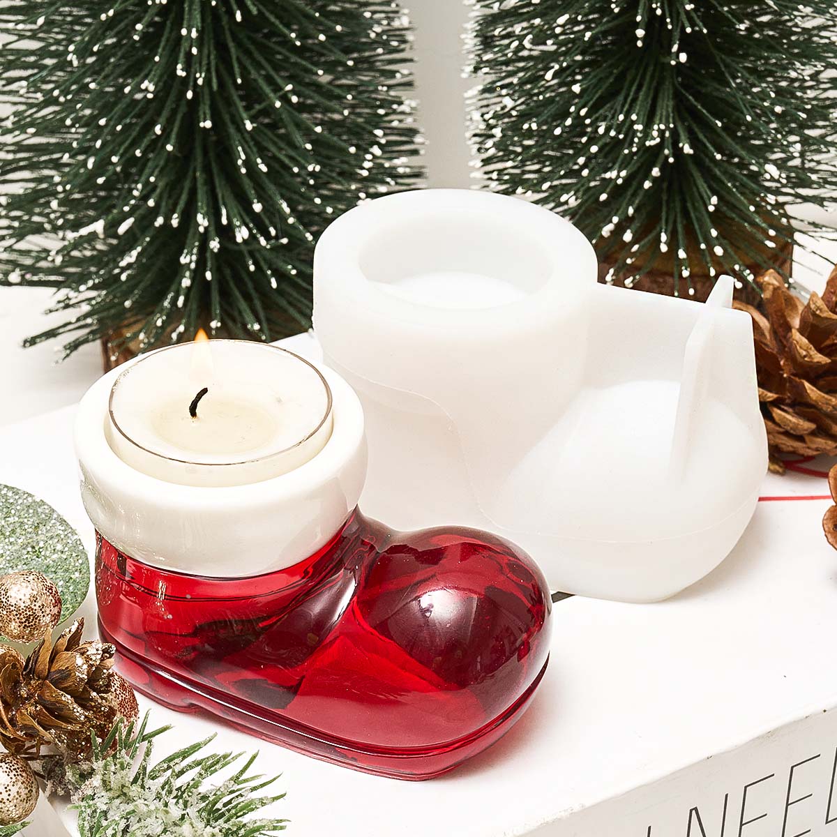 Christmas Boots Shoes Candle H - Art Craft Glue 评论和价格