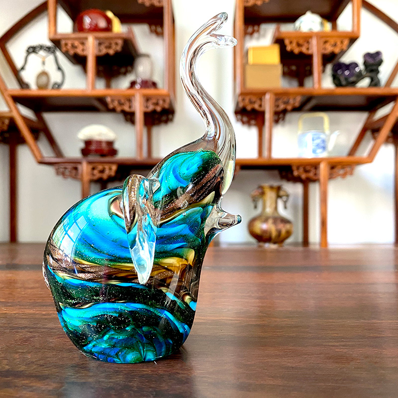 4 Colors Crystal Glass Elephan - Art Craft Elephant 评论和价格
