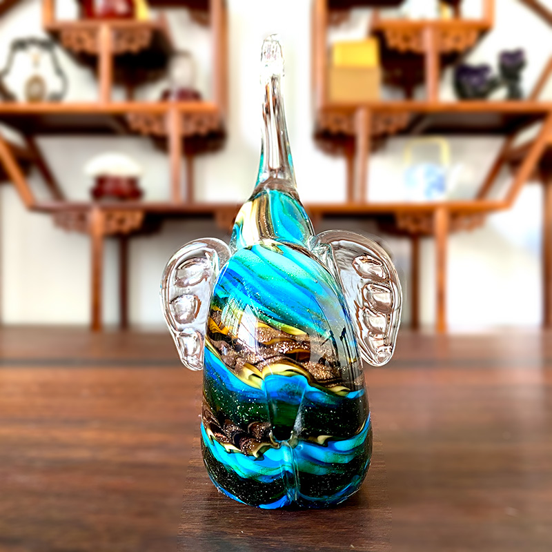 4 Colors Crystal Glass Elephan - Art Craft Elephant 评论和价格