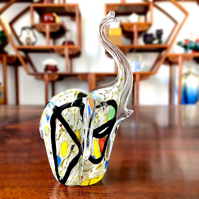 4 Colors Crystal Glass Elephan - Art Craft Elephant 评论和价格