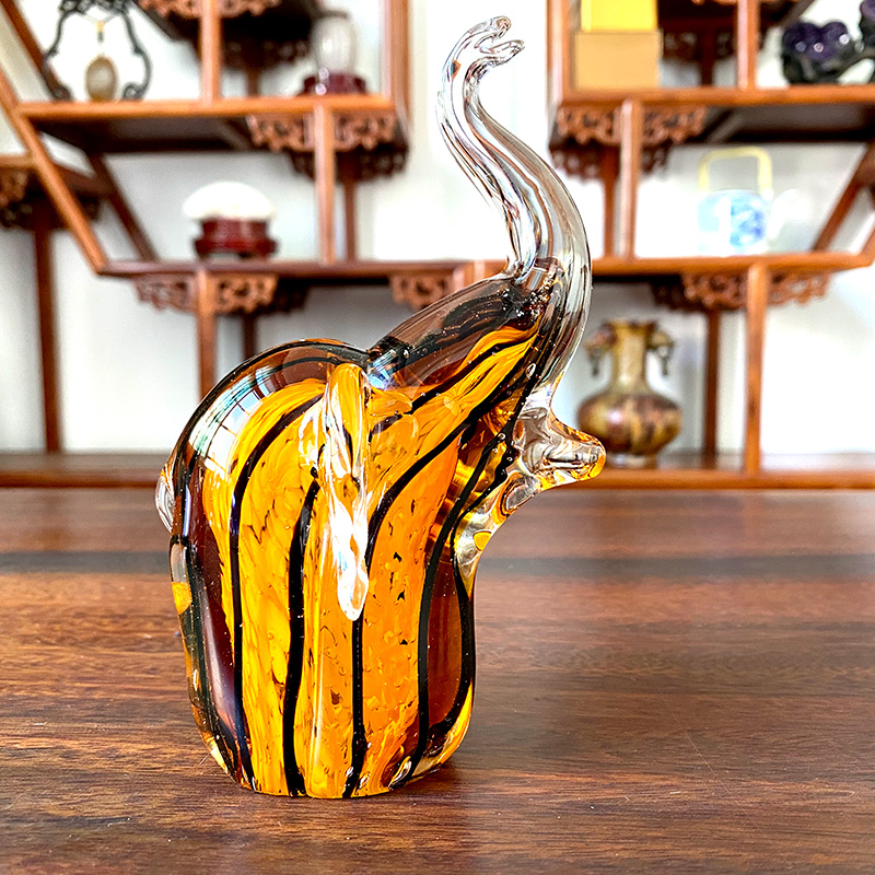 4 Colors Crystal Glass Elephan - Art Craft Elephant 评论和价格