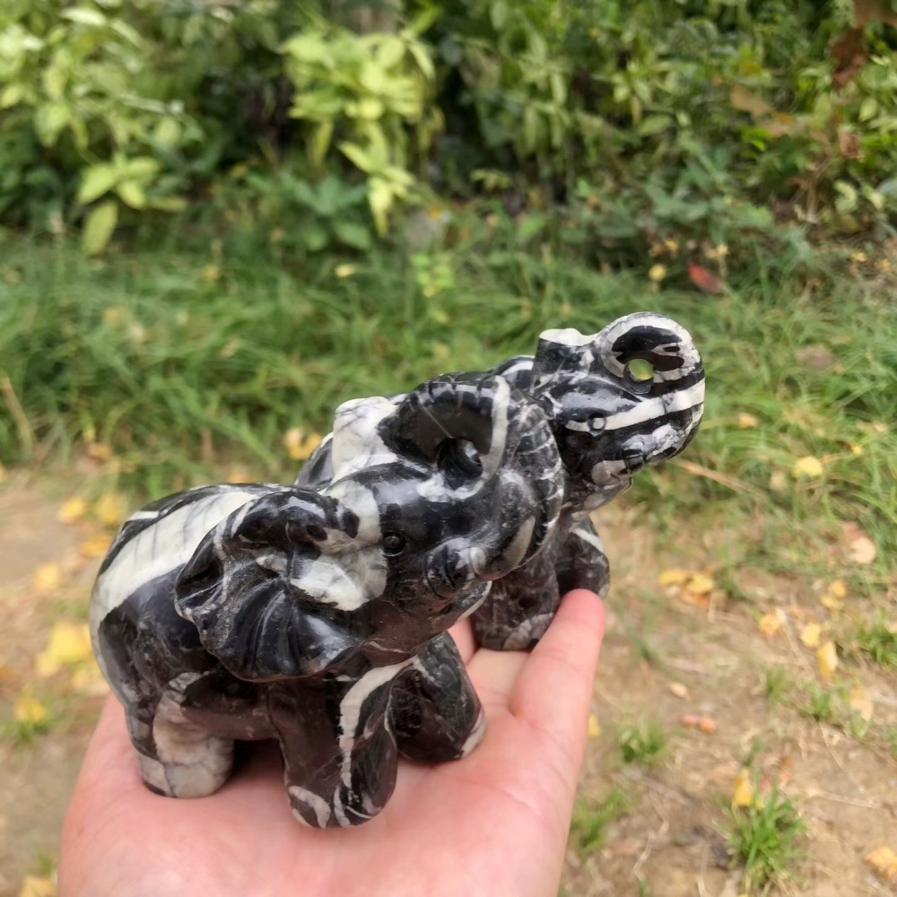 10cm Natural ShellStone Elepha - Art Craft Elephant 评论和价格