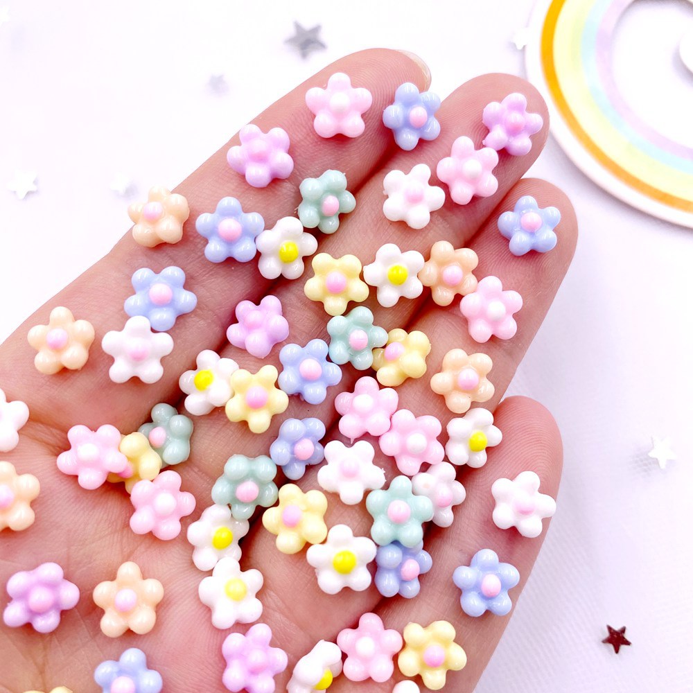 100Pcs 8mm Resin 3D Colorful K - Art Craft New Year 评论和价格