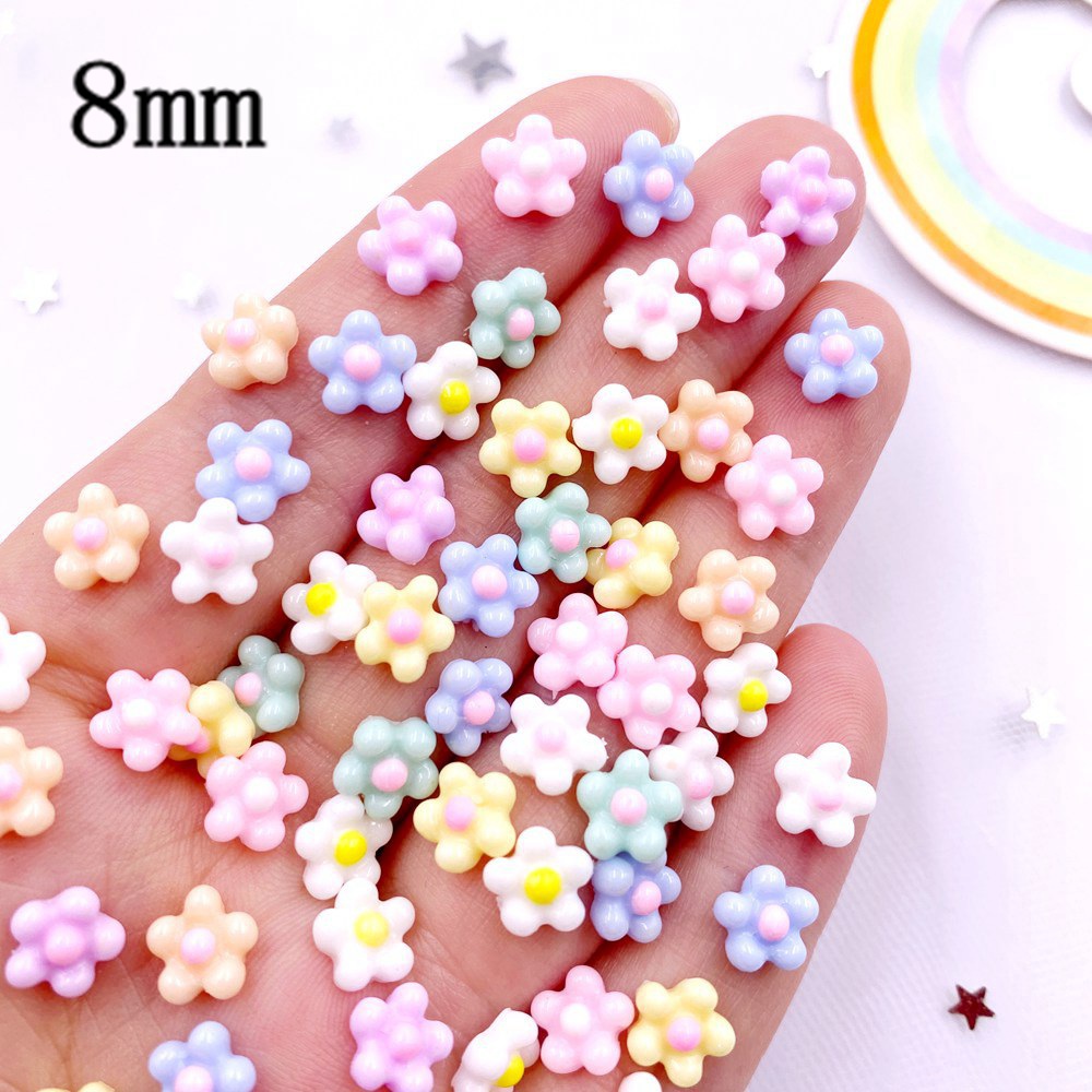 100Pcs 8mm Resin 3D Colorful K - Art Craft New Year 评论和价格