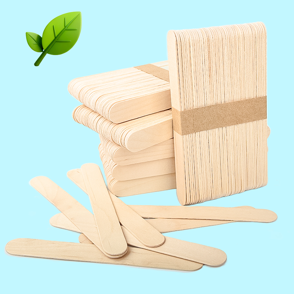 50/100/200pcs Wooden Ice Cream - Art Craft With Ice Cream Stick 评论和价格