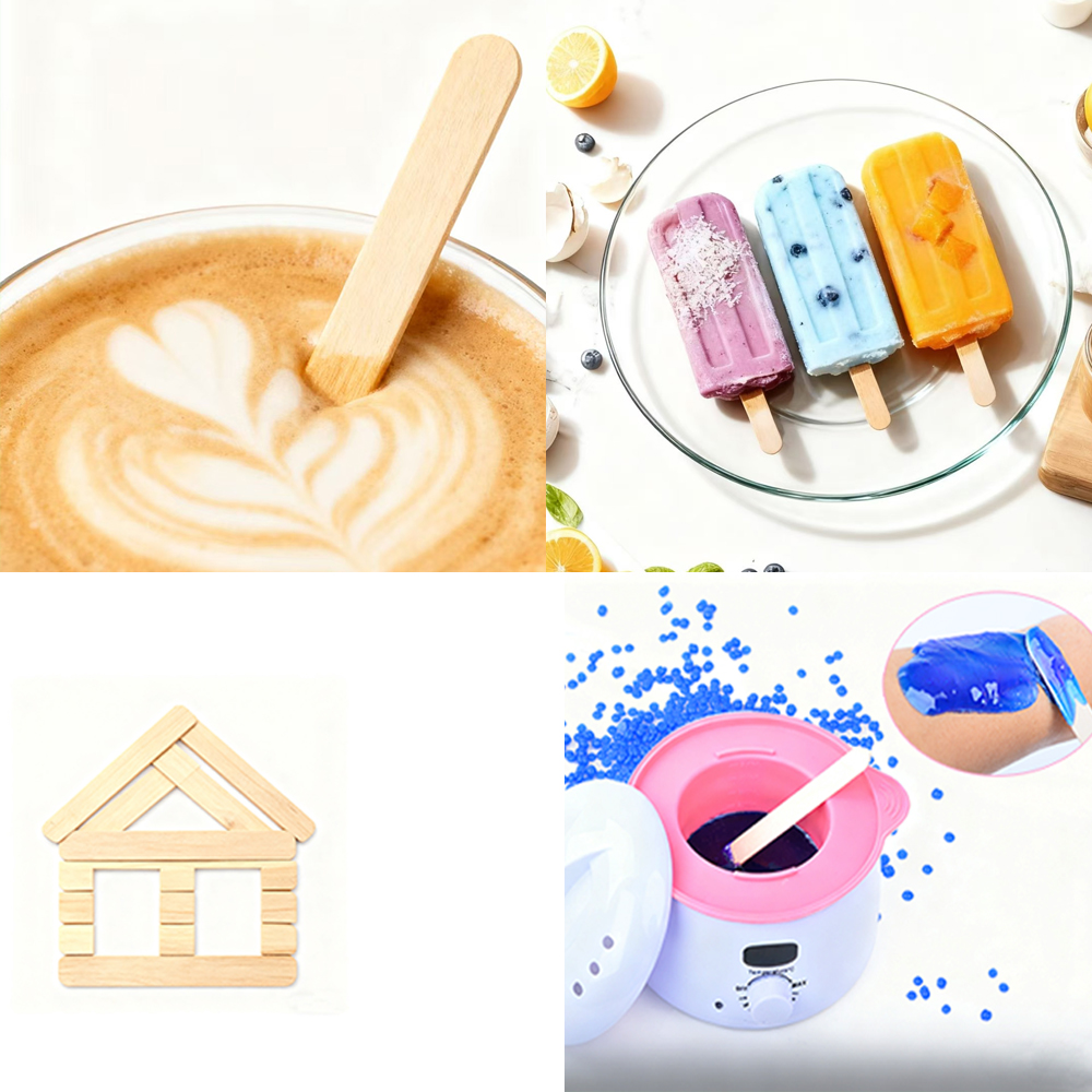 50/100/200pcs Wooden Ice Cream - Art Craft With Ice Cream Stick 评论和价格