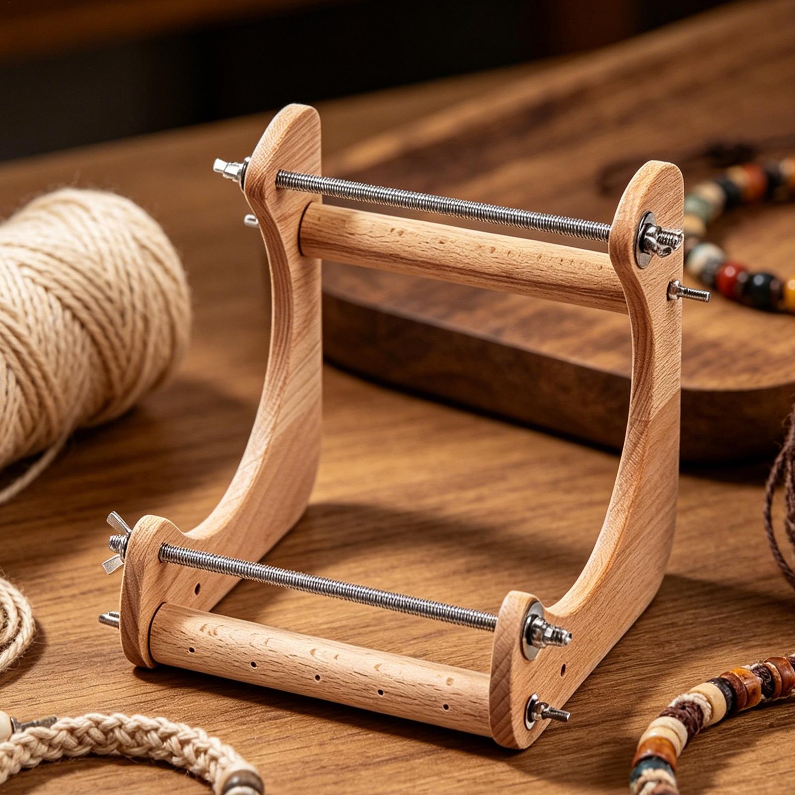 1pc Wood Beading Loom Adjustab - Loom Weaving Frame 评论和价格